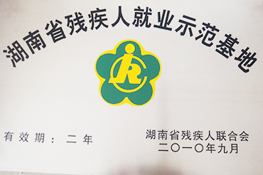 湖（hú）南省（shěng）殘疾人就業（yè）示範基地